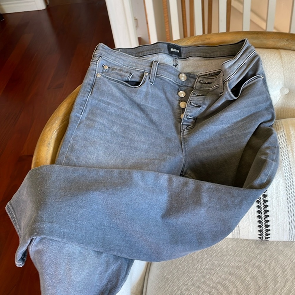 Hudson exposed button gray Natalie jeans 31